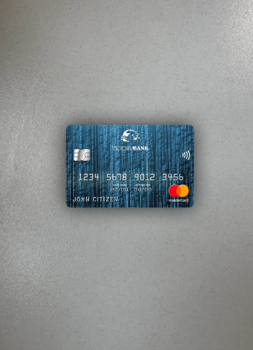 Download Moldova Victoriabank mastercard photolook front Photoshop template
